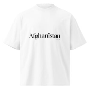 Unisex Organic oversized high neck t-shirt (Afghanistan)